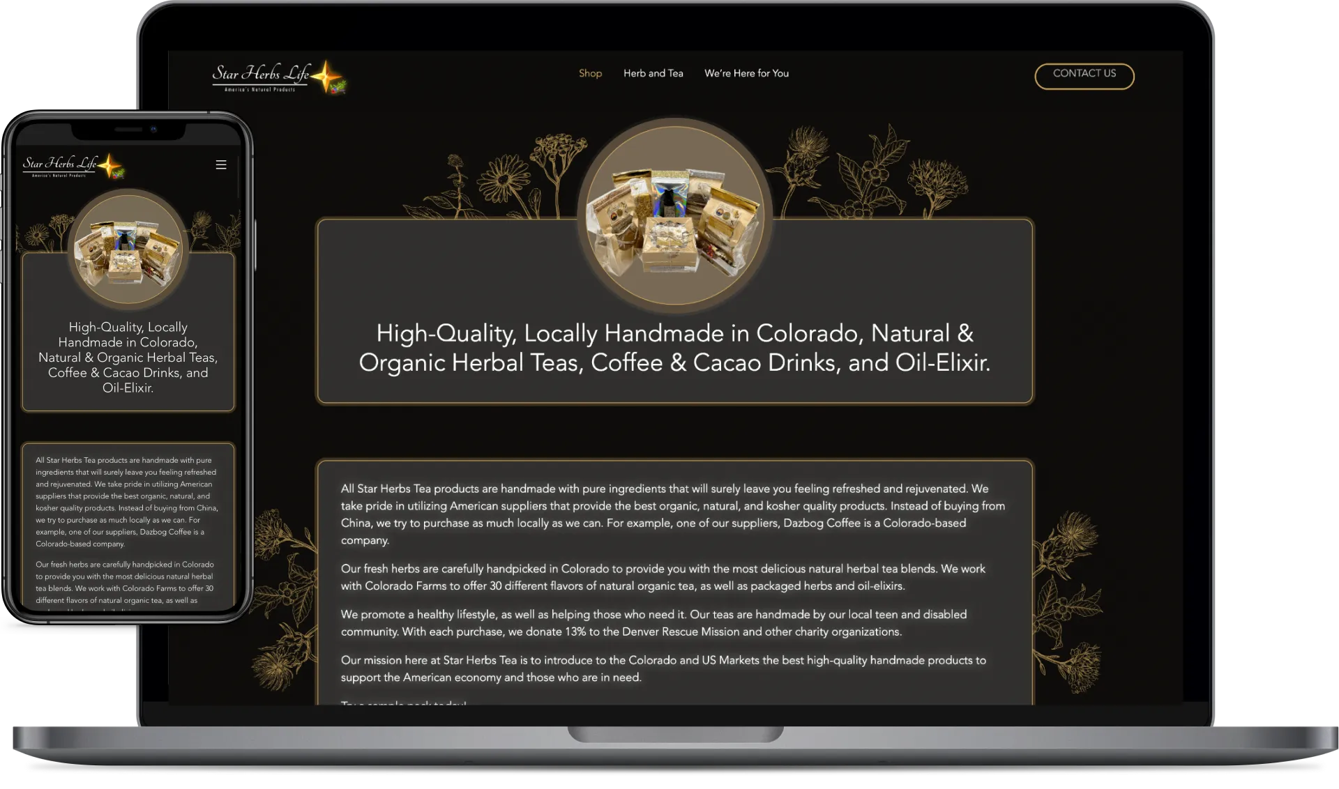 Star Herbs Life website design by Star Web Design