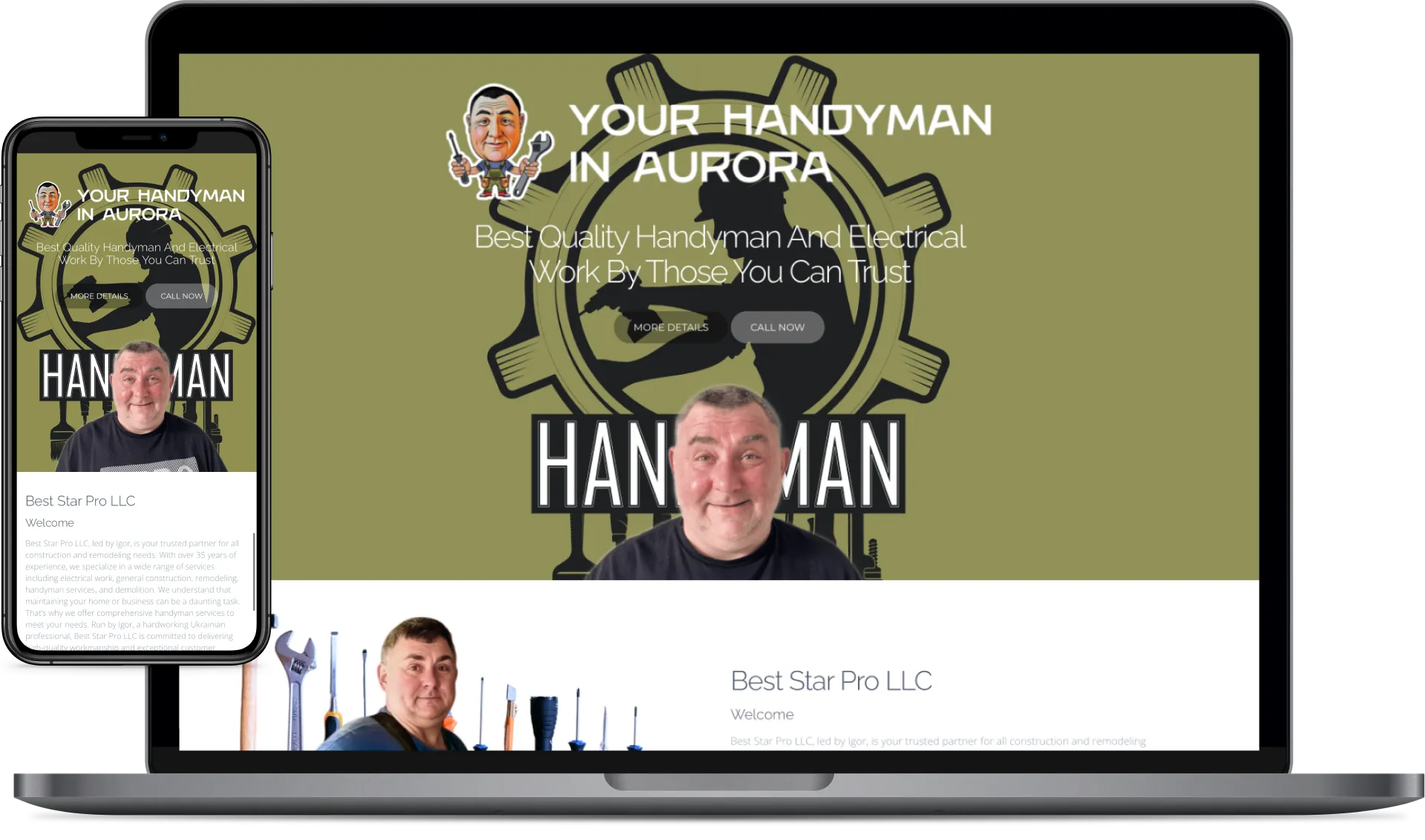 Best Star Pro website design by Star Web Design